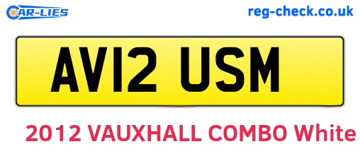 AV12USM are the vehicle registration plates.