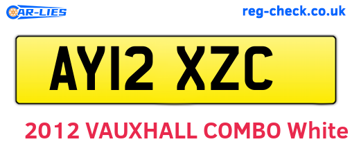AY12XZC are the vehicle registration plates.