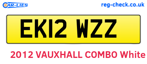 EK12WZZ are the vehicle registration plates.