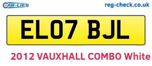 EL07BJL are the vehicle registration plates.