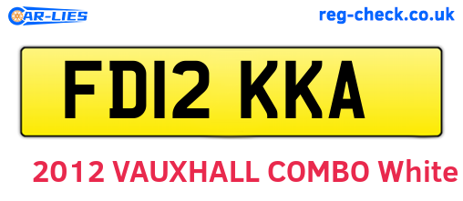FD12KKA are the vehicle registration plates.