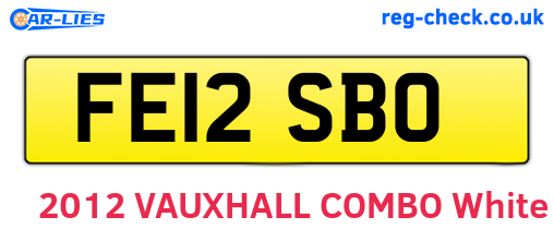 FE12SBO are the vehicle registration plates.