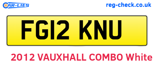 FG12KNU are the vehicle registration plates.