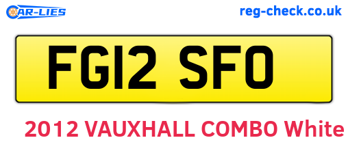 FG12SFO are the vehicle registration plates.