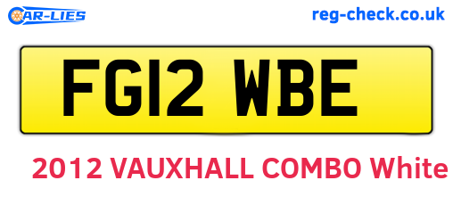 FG12WBE are the vehicle registration plates.