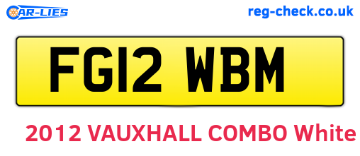 FG12WBM are the vehicle registration plates.
