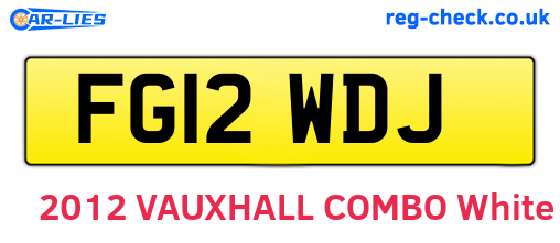 FG12WDJ are the vehicle registration plates.