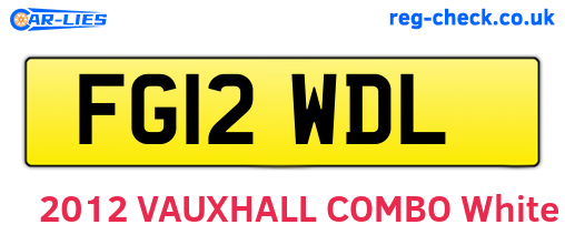 FG12WDL are the vehicle registration plates.
