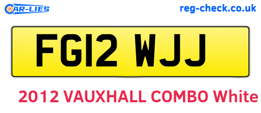 FG12WJJ are the vehicle registration plates.