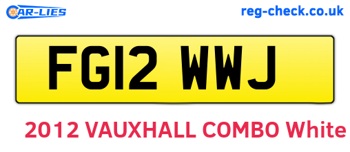 FG12WWJ are the vehicle registration plates.