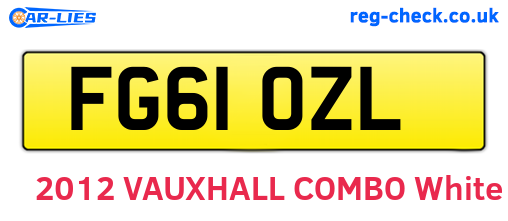 FG61OZL are the vehicle registration plates.