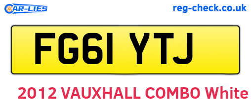 FG61YTJ are the vehicle registration plates.