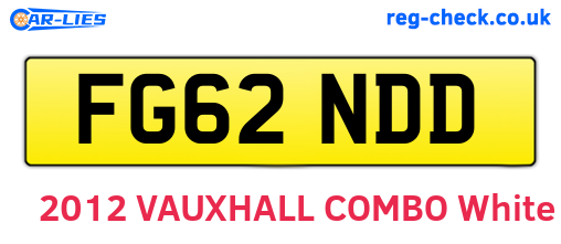 FG62NDD are the vehicle registration plates.