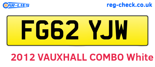 FG62YJW are the vehicle registration plates.