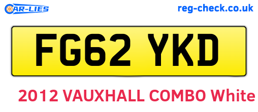 FG62YKD are the vehicle registration plates.