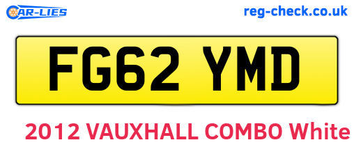 FG62YMD are the vehicle registration plates.