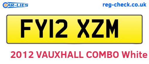 FY12XZM are the vehicle registration plates.