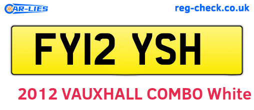 FY12YSH are the vehicle registration plates.