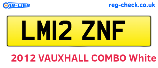 LM12ZNF are the vehicle registration plates.