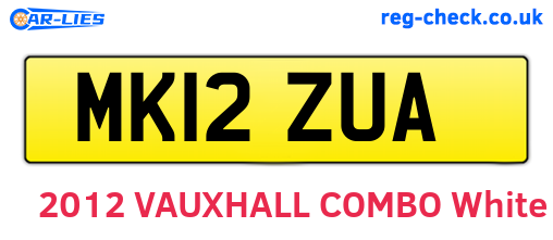 MK12ZUA are the vehicle registration plates.