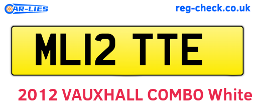 ML12TTE are the vehicle registration plates.