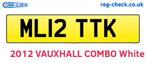 ML12TTK are the vehicle registration plates.