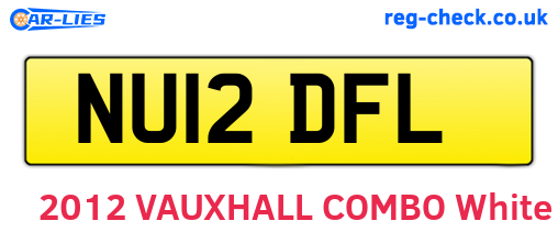 NU12DFL are the vehicle registration plates.