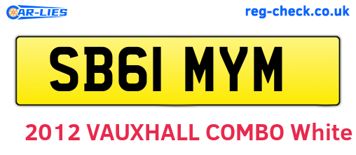 SB61MYM are the vehicle registration plates.