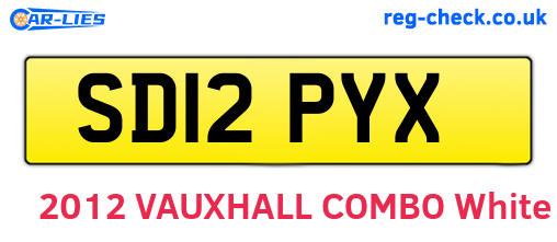 SD12PYX are the vehicle registration plates.