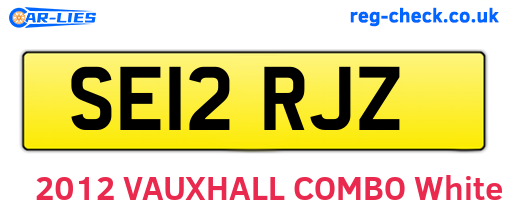 SE12RJZ are the vehicle registration plates.