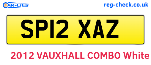SP12XAZ are the vehicle registration plates.