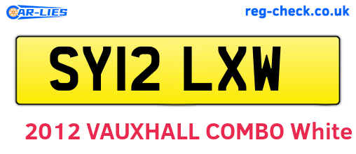SY12LXW are the vehicle registration plates.