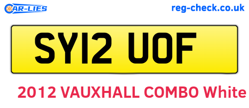 SY12UOF are the vehicle registration plates.