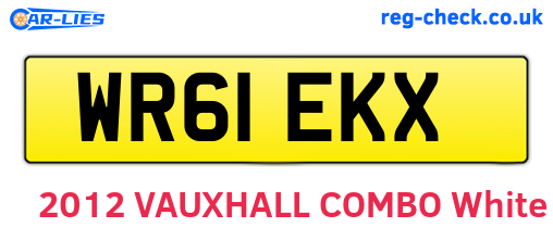 WR61EKX are the vehicle registration plates.