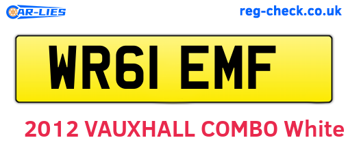 WR61EMF are the vehicle registration plates.