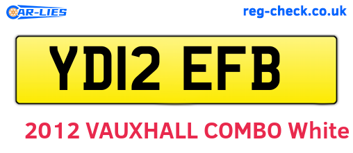 YD12EFB are the vehicle registration plates.