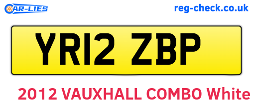 YR12ZBP are the vehicle registration plates.