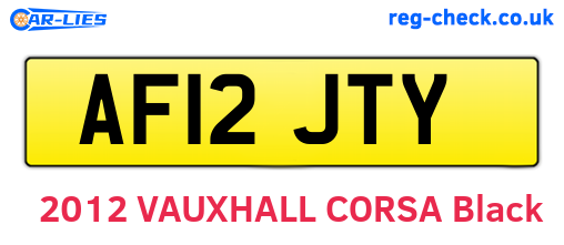 AF12JTY are the vehicle registration plates.