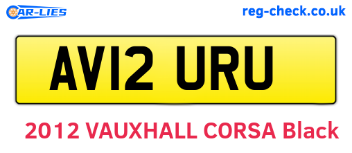 AV12URU are the vehicle registration plates.