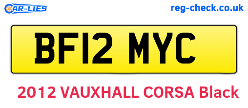 BF12MYC are the vehicle registration plates.