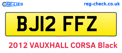 BJ12FFZ are the vehicle registration plates.