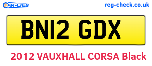 BN12GDX are the vehicle registration plates.