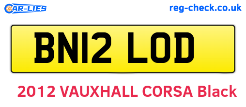 BN12LOD are the vehicle registration plates.