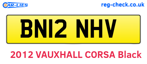 BN12NHV are the vehicle registration plates.