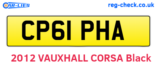 CP61PHA are the vehicle registration plates.