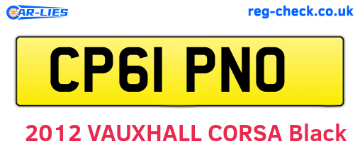 CP61PNO are the vehicle registration plates.