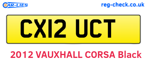 CX12UCT are the vehicle registration plates.