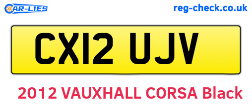 CX12UJV are the vehicle registration plates.