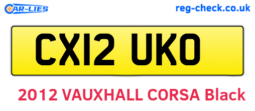 CX12UKO are the vehicle registration plates.