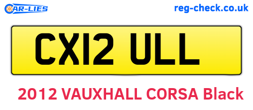CX12ULL are the vehicle registration plates.